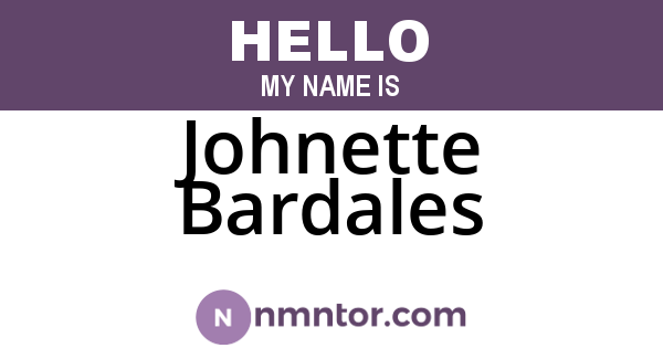 Johnette Bardales