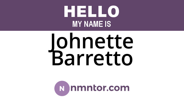 Johnette Barretto