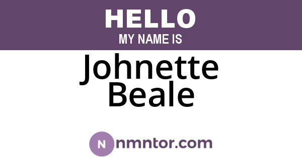 Johnette Beale