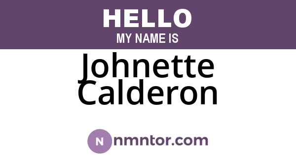 Johnette Calderon
