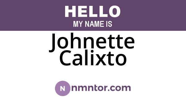 Johnette Calixto