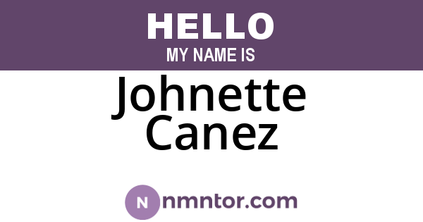 Johnette Canez