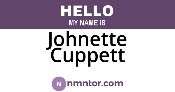 Johnette Cuppett