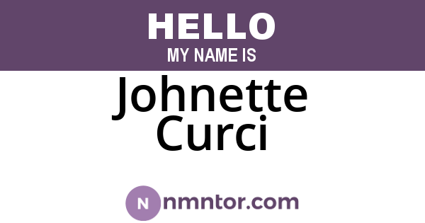 Johnette Curci