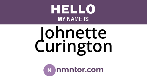 Johnette Curington
