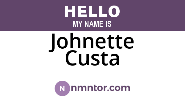 Johnette Custa