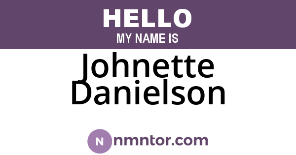 Johnette Danielson