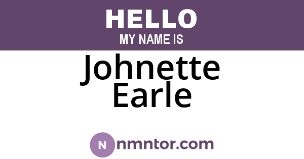 Johnette Earle