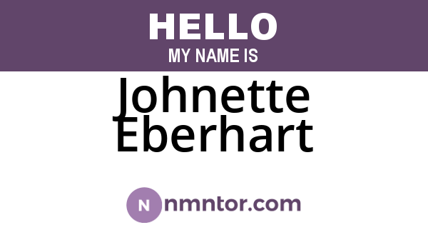Johnette Eberhart