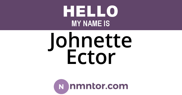 Johnette Ector