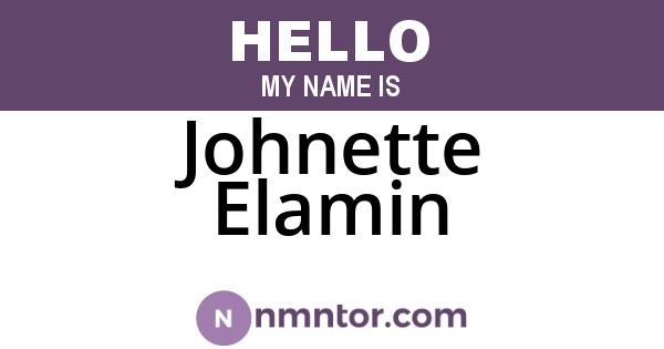 Johnette Elamin