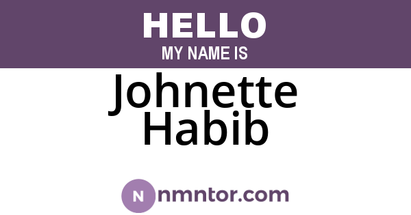 Johnette Habib