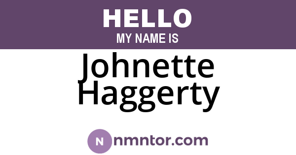 Johnette Haggerty