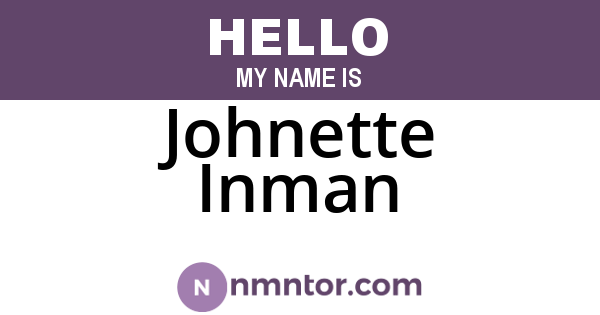 Johnette Inman