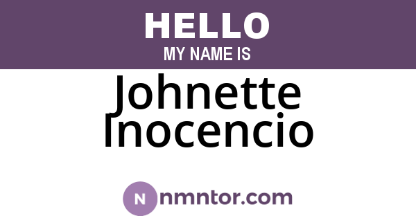 Johnette Inocencio