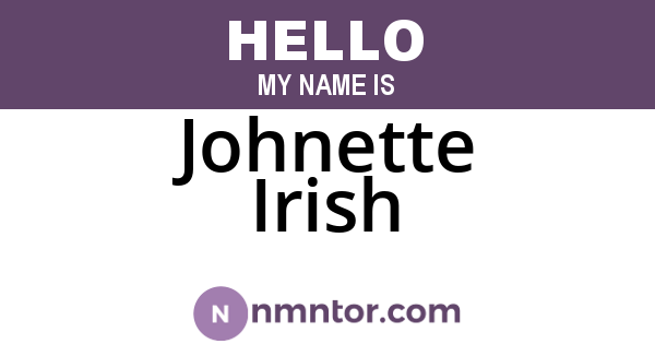 Johnette Irish