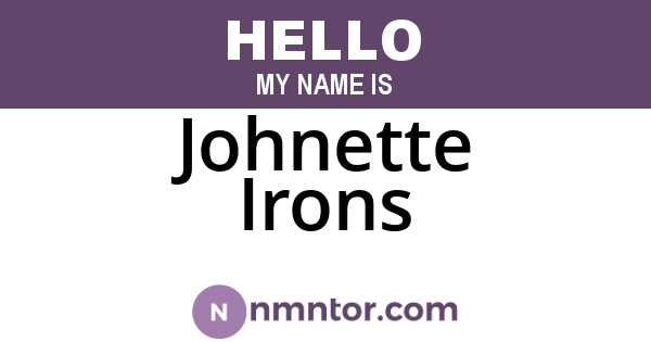 Johnette Irons