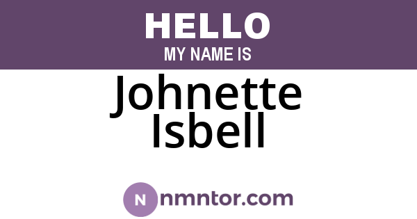 Johnette Isbell