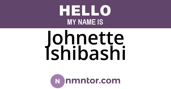 Johnette Ishibashi
