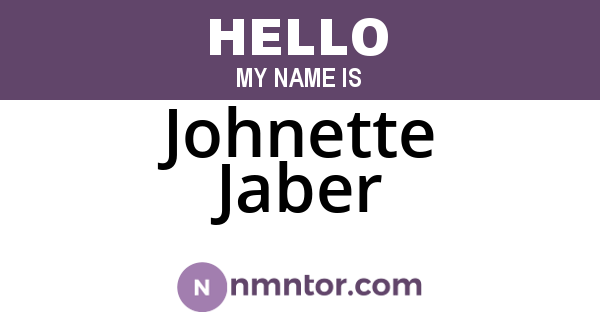 Johnette Jaber