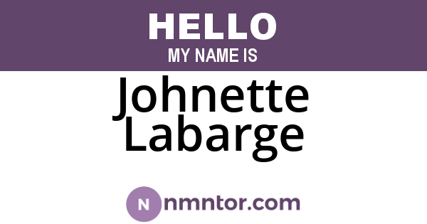 Johnette Labarge