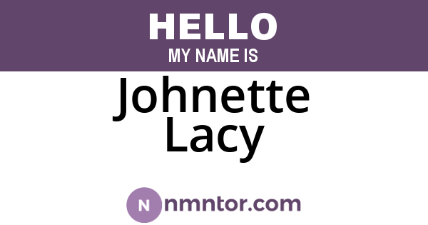 Johnette Lacy