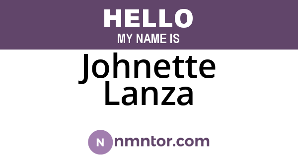 Johnette Lanza