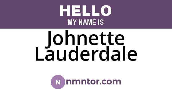 Johnette Lauderdale