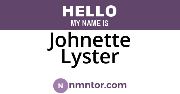 Johnette Lyster