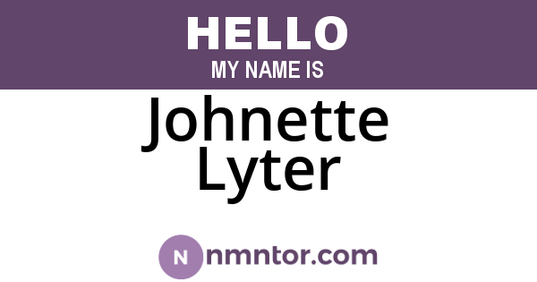 Johnette Lyter