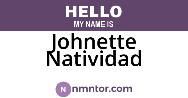 Johnette Natividad