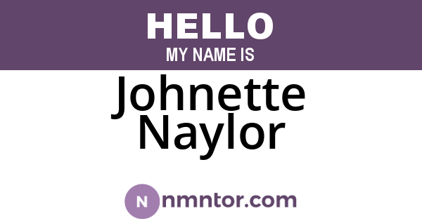 Johnette Naylor