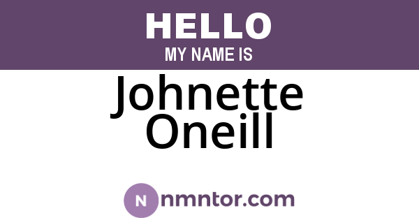 Johnette Oneill