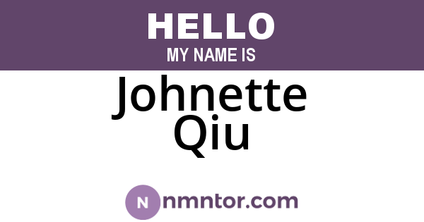 Johnette Qiu