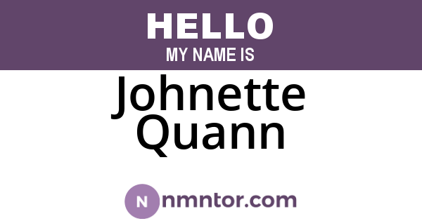 Johnette Quann