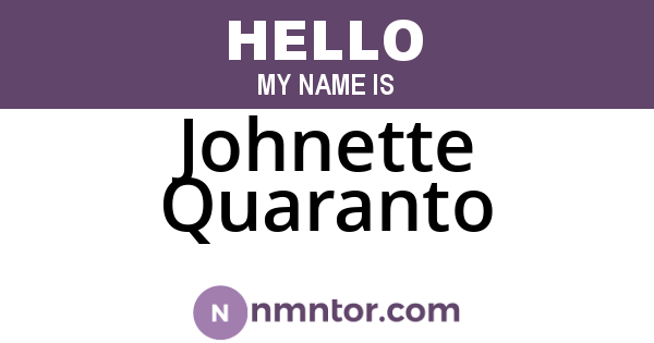 Johnette Quaranto