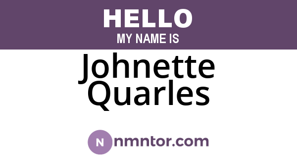 Johnette Quarles