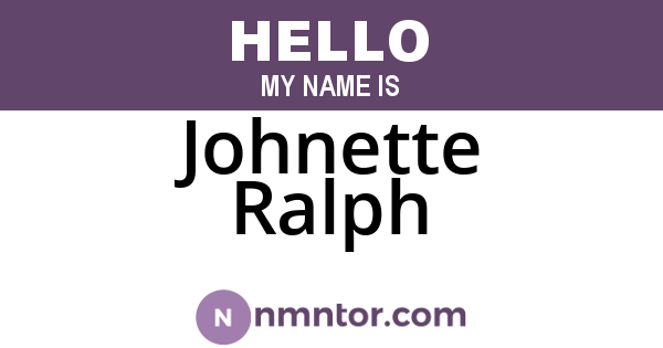 Johnette Ralph