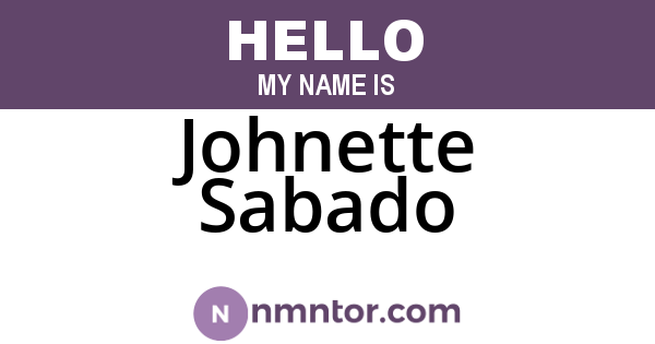 Johnette Sabado