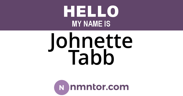 Johnette Tabb