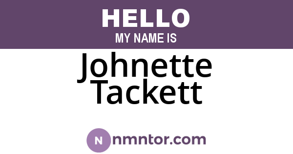 Johnette Tackett