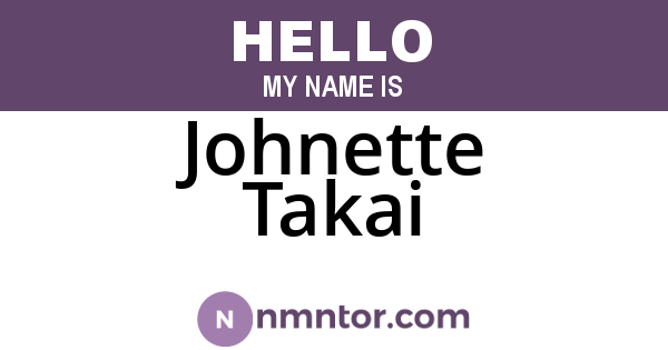 Johnette Takai