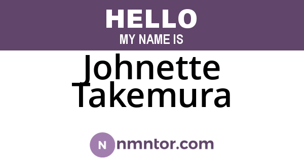 Johnette Takemura