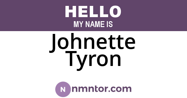 Johnette Tyron