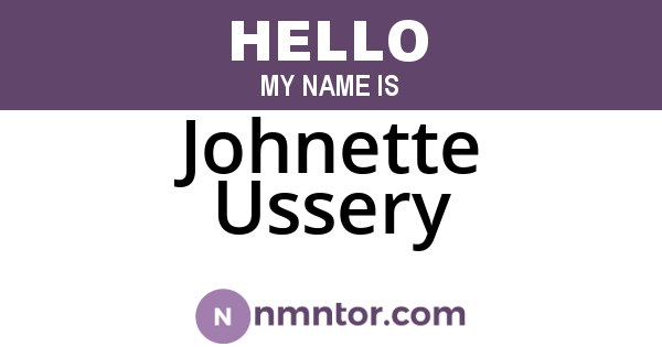 Johnette Ussery