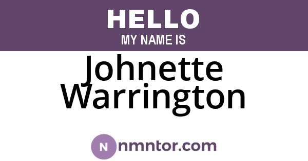 Johnette Warrington