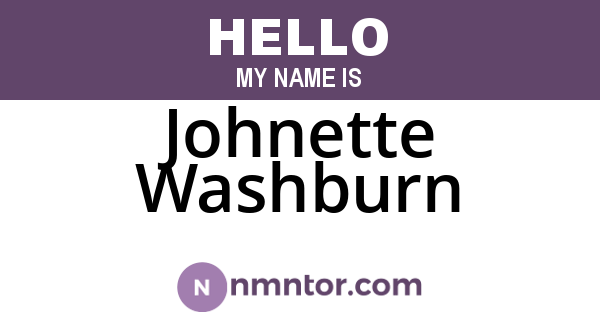 Johnette Washburn