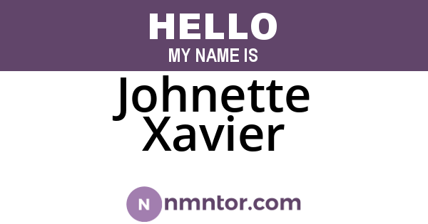 Johnette Xavier