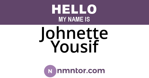 Johnette Yousif