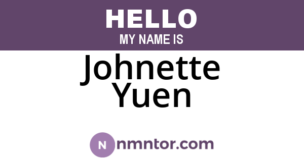 Johnette Yuen